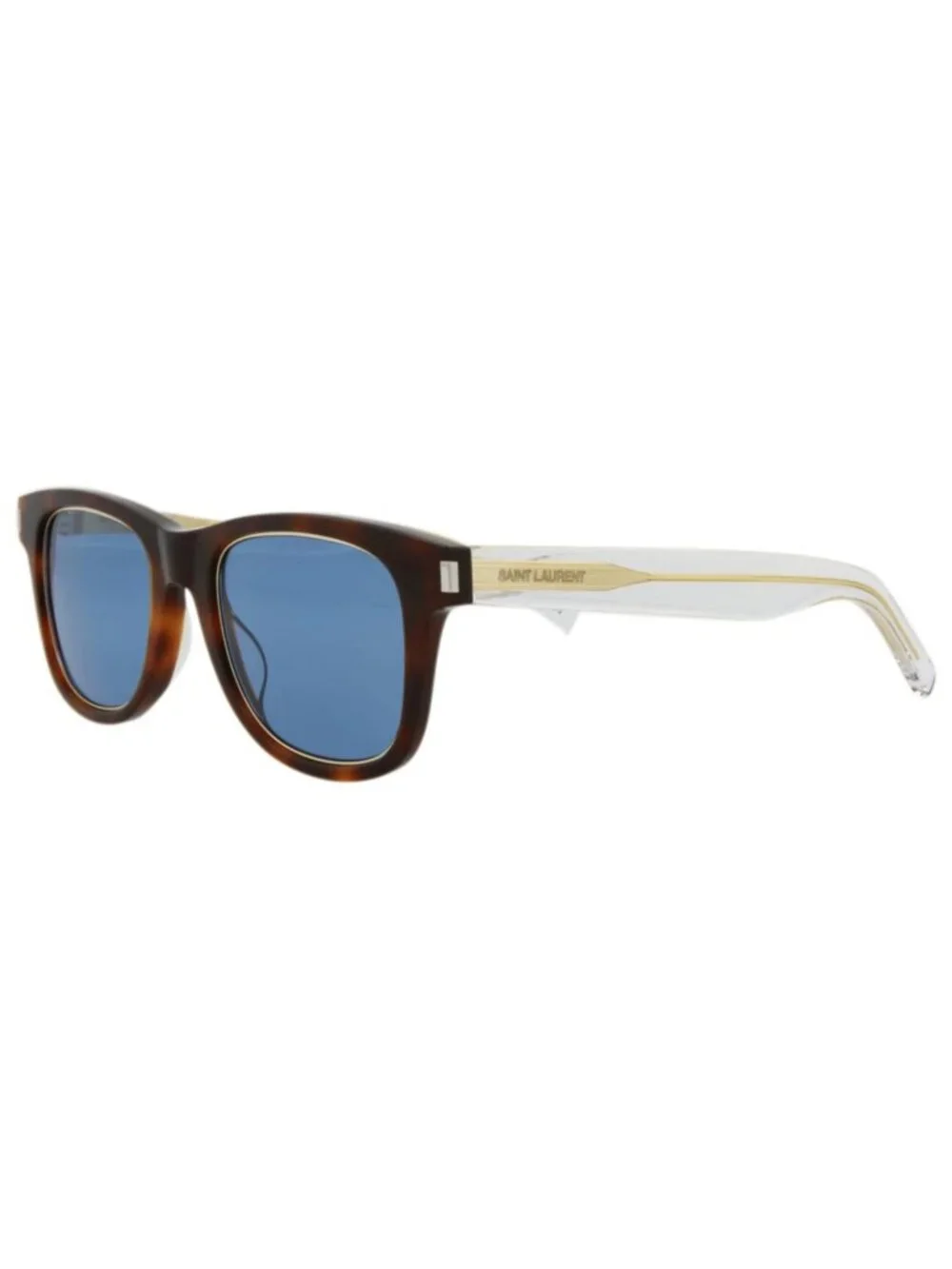 New Saint Laurent Women's Sunglasses Square Rectangle Acetate Frame Unisex Blue